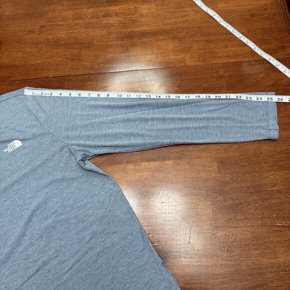 The North Face Long Sleeve Crew Neck Tshirt Gray Men's XL Outdoor - Picture 5 of 7